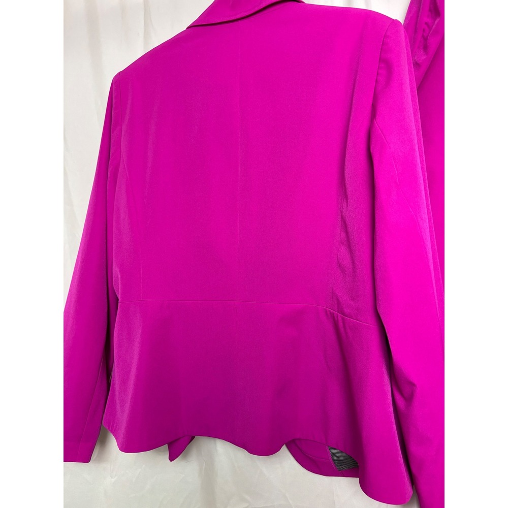 Worthington Womens Magenta Pink 2-Piece Pant Suit Blazer Slim Fit Trousers 2X - Picture 5 of 12